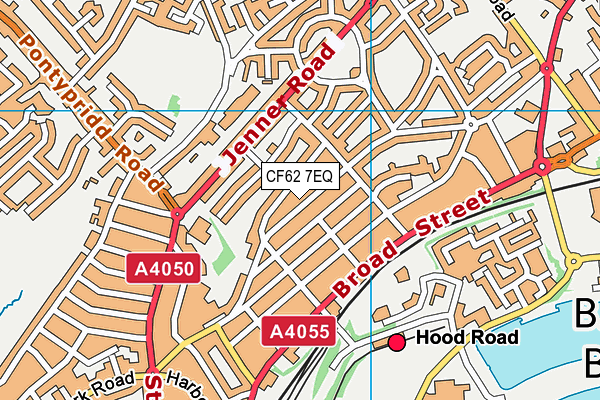 CF62 7EQ map - OS VectorMap District (Ordnance Survey)