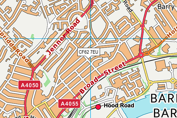 CF62 7EU map - OS VectorMap District (Ordnance Survey)