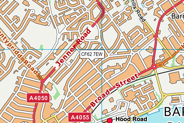 CF62 7EW map - OS VectorMap District (Ordnance Survey)