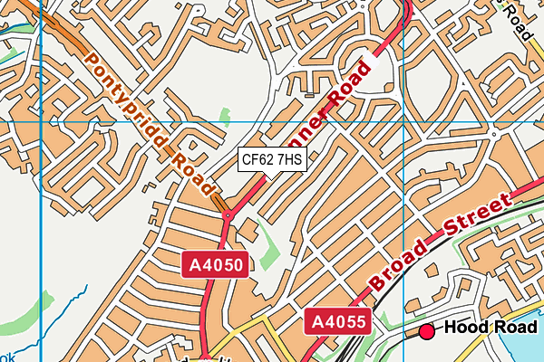 CF62 7HS map - OS VectorMap District (Ordnance Survey)