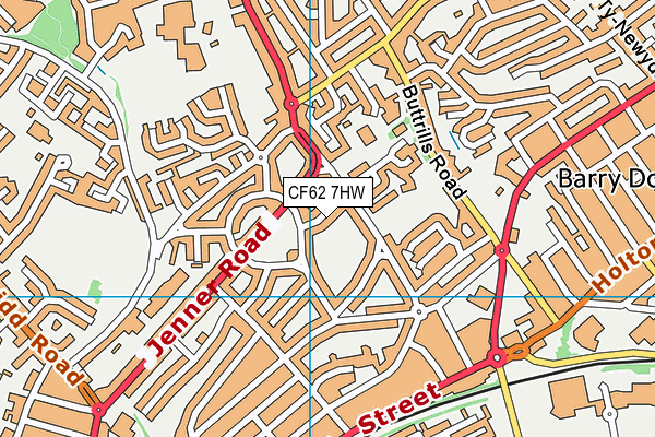 CF62 7HW map - OS VectorMap District (Ordnance Survey)