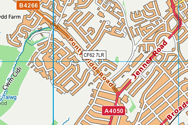 CF62 7LR map - OS VectorMap District (Ordnance Survey)