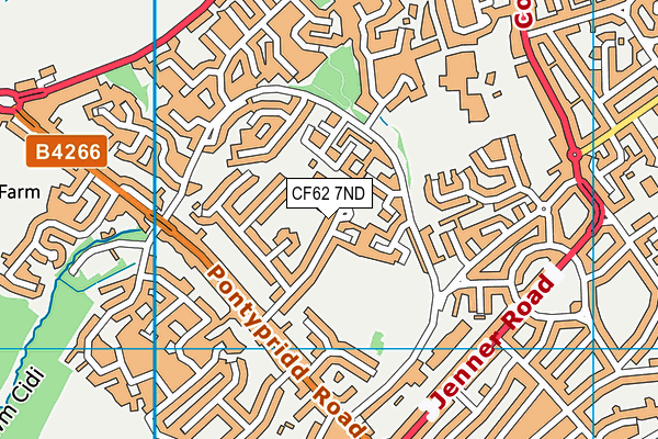 CF62 7ND map - OS VectorMap District (Ordnance Survey)