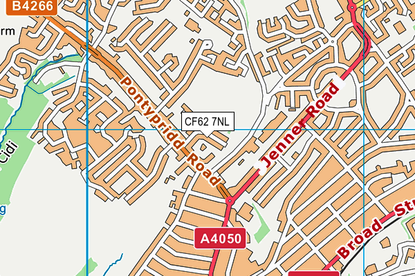 CF62 7NL map - OS VectorMap District (Ordnance Survey)