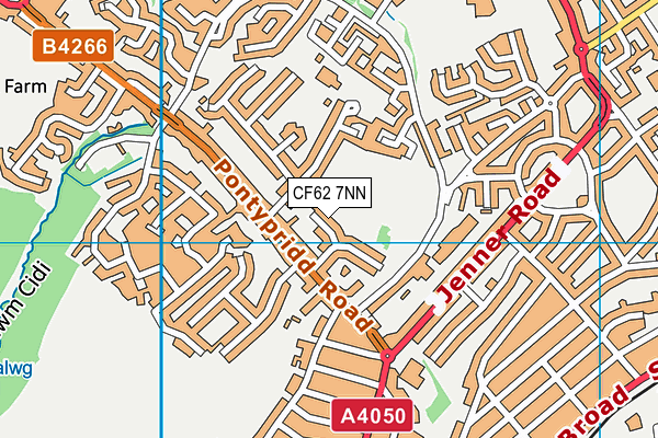 CF62 7NN map - OS VectorMap District (Ordnance Survey)