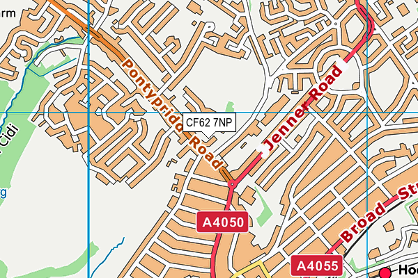 CF62 7NP map - OS VectorMap District (Ordnance Survey)