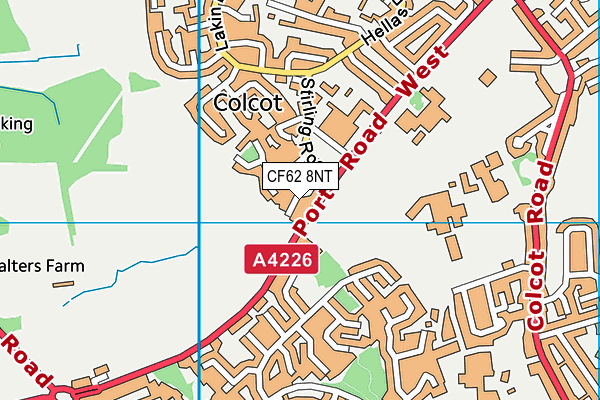 CF62 8NT map - OS VectorMap District (Ordnance Survey)