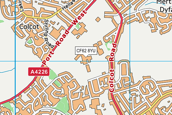 Ysgol Gymraeg Bro Morgannwg map (CF62 8YU) - OS VectorMap District (Ordnance Survey)
