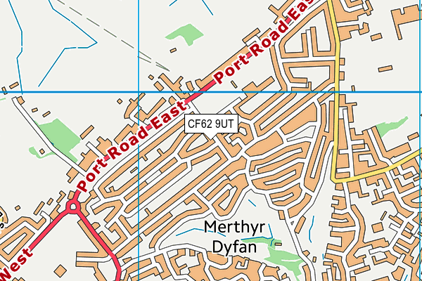 CF62 9UT map - OS VectorMap District (Ordnance Survey)