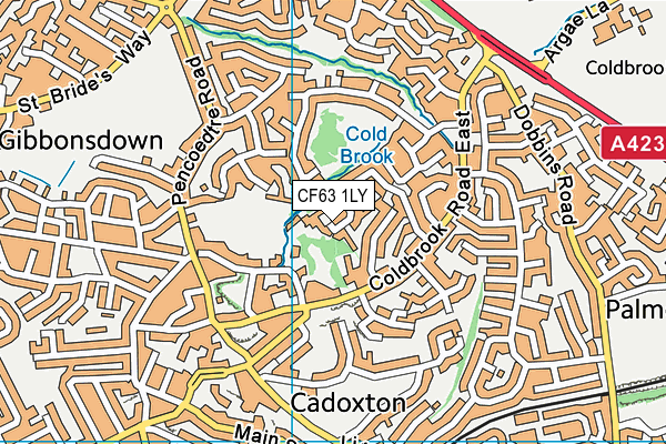 CF63 1LY map - OS VectorMap District (Ordnance Survey)