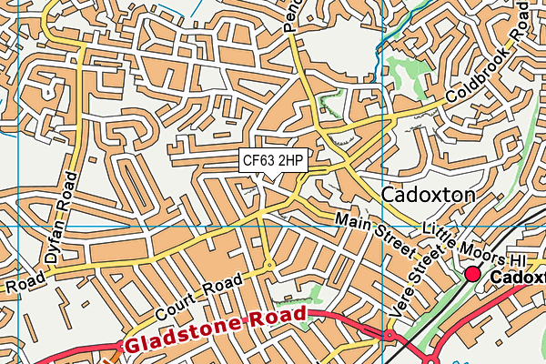 CF63 2HP map - OS VectorMap District (Ordnance Survey)