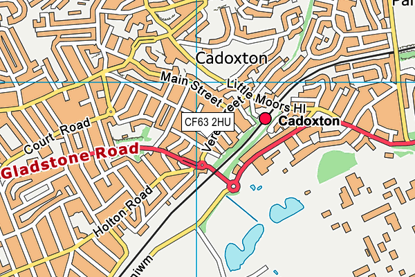 Map of CADOXTON(BARRY)CONSERVATIVE CLUB & INSTITUTE COMPANY LIMITED at district scale