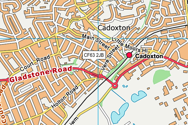 CF63 2JB map - OS VectorMap District (Ordnance Survey)