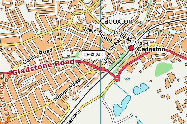 CF63 2JD map - OS VectorMap District (Ordnance Survey)