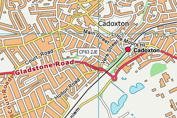 CF63 2JE map - OS VectorMap District (Ordnance Survey)