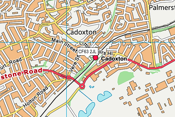 CF63 2JL map - OS VectorMap District (Ordnance Survey)