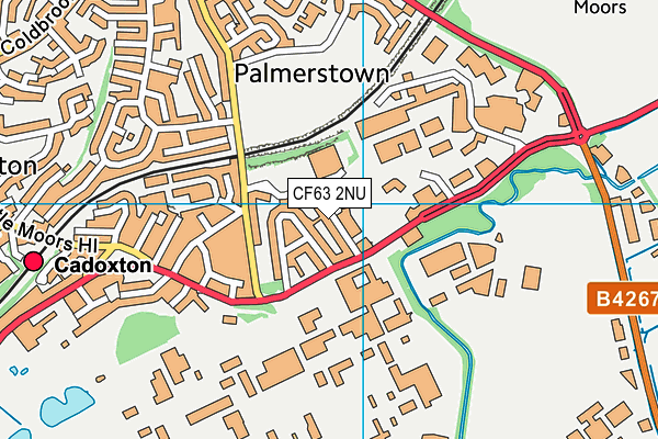 CF63 2NU map - OS VectorMap District (Ordnance Survey)