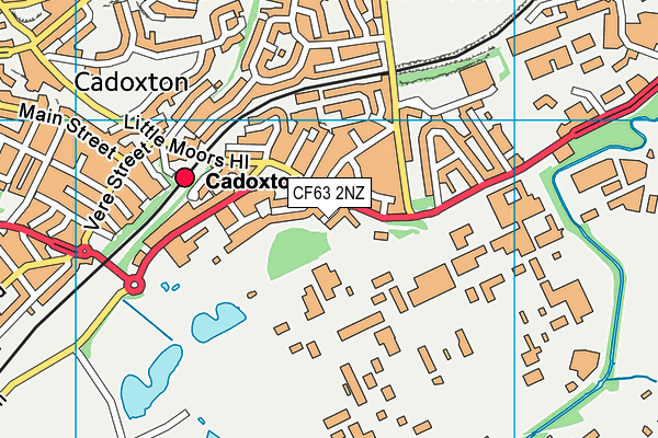 CF63 2NZ map - OS VectorMap District (Ordnance Survey)