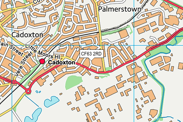 CF63 2RD map - OS VectorMap District (Ordnance Survey)