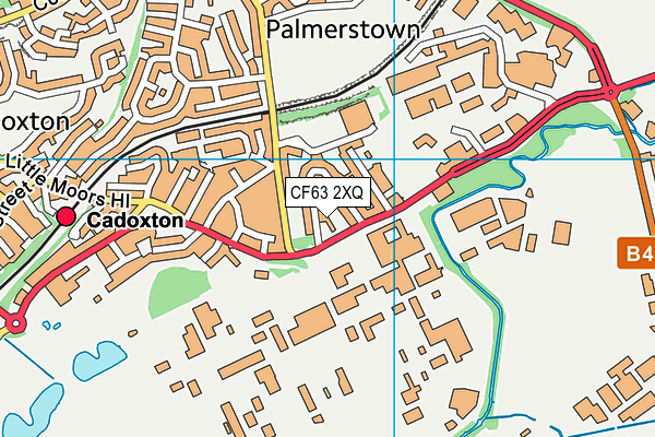 CF63 2XQ map - OS VectorMap District (Ordnance Survey)