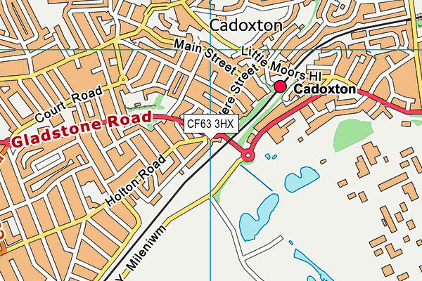 CF63 3HX map - OS VectorMap District (Ordnance Survey)