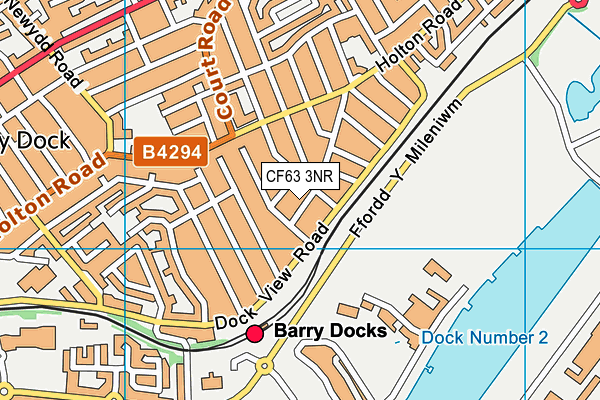 CF63 3NR map - OS VectorMap District (Ordnance Survey)