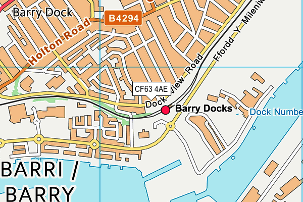 CF63 4AE map - OS VectorMap District (Ordnance Survey)