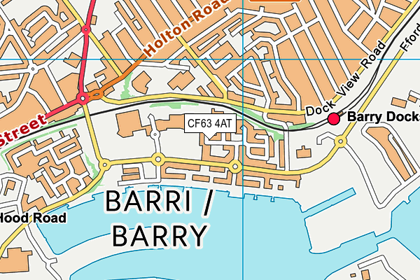 CF63 4AT map - OS VectorMap District (Ordnance Survey)