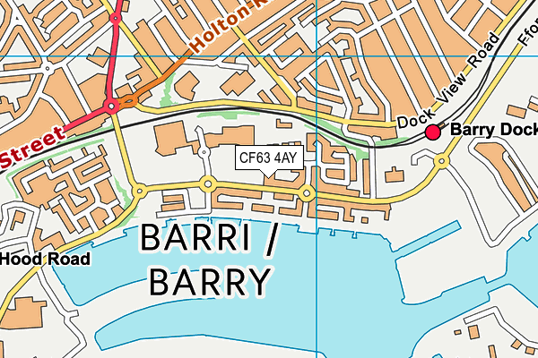 CF63 4AY map - OS VectorMap District (Ordnance Survey)