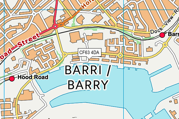 CF63 4DA map - OS VectorMap District (Ordnance Survey)