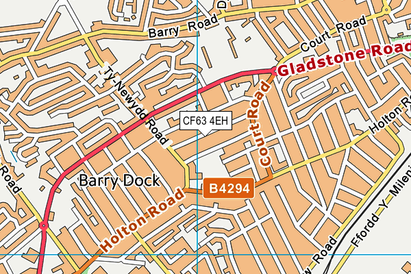 St Helen's Catholic Primary School map (CF63 4EH) - OS VectorMap District (Ordnance Survey)