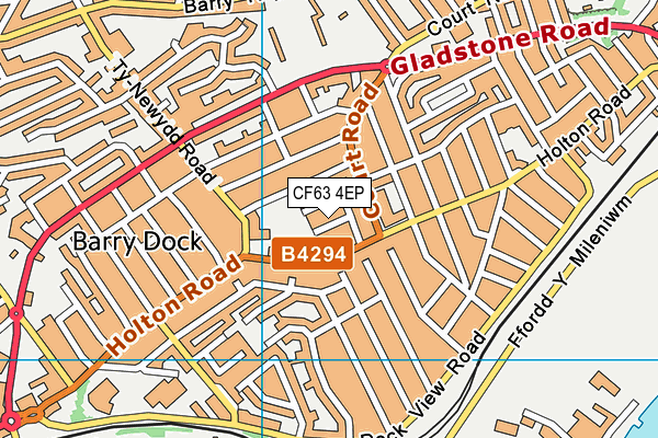 CF63 4EP map - OS VectorMap District (Ordnance Survey)