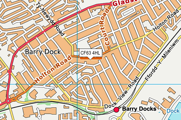 CF63 4HL map - OS VectorMap District (Ordnance Survey)