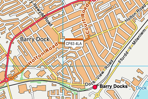 CF63 4LA map - OS VectorMap District (Ordnance Survey)