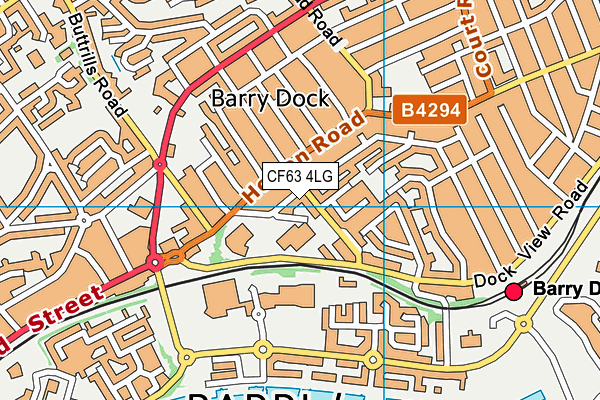 CF63 4LG map - OS VectorMap District (Ordnance Survey)