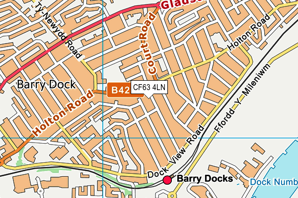 CF63 4LN map - OS VectorMap District (Ordnance Survey)