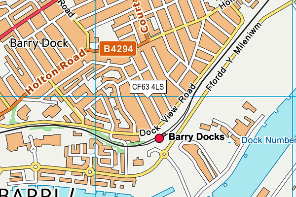 CF63 4LS map - OS VectorMap District (Ordnance Survey)