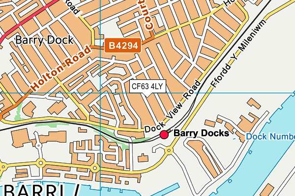 CF63 4LY map - OS VectorMap District (Ordnance Survey)