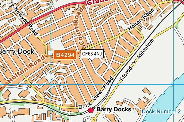 CF63 4NJ map - OS VectorMap District (Ordnance Survey)