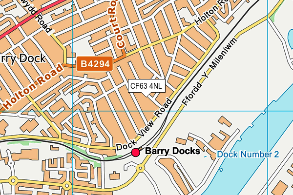 CF63 4NL map - OS VectorMap District (Ordnance Survey)