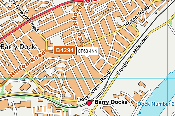 CF63 4NN map - OS VectorMap District (Ordnance Survey)