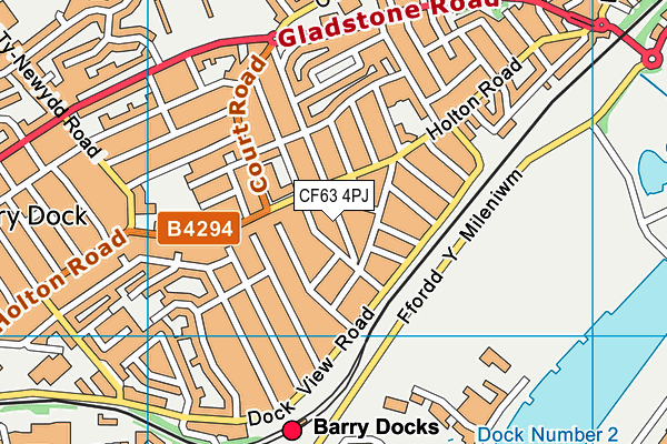 CF63 4PJ map - OS VectorMap District (Ordnance Survey)
