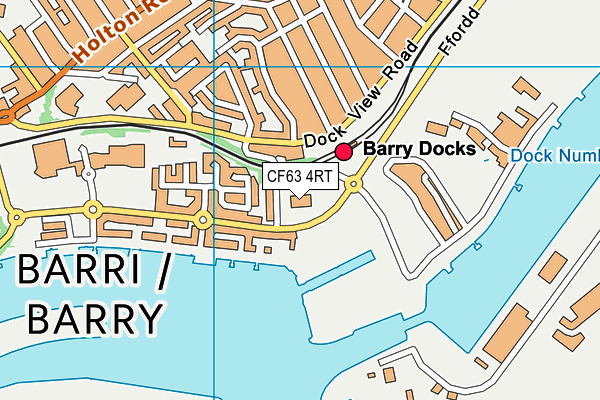 CF63 4RT map - OS VectorMap District (Ordnance Survey)