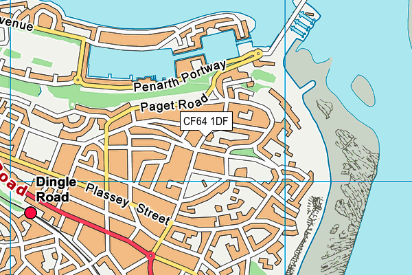 CF64 1DF map - OS VectorMap District (Ordnance Survey)