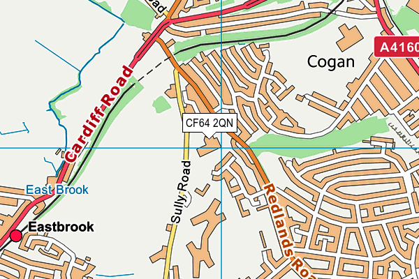 Ysgol Pen Y Garth map (CF64 2QN) - OS VectorMap District (Ordnance Survey)