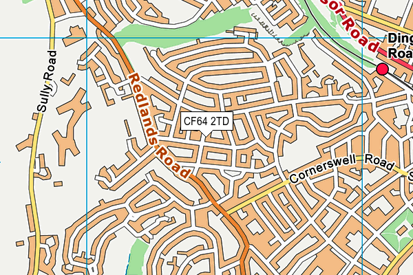 CF64 2TD map - OS VectorMap District (Ordnance Survey)