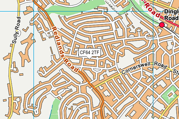 CF64 2TF map - OS VectorMap District (Ordnance Survey)