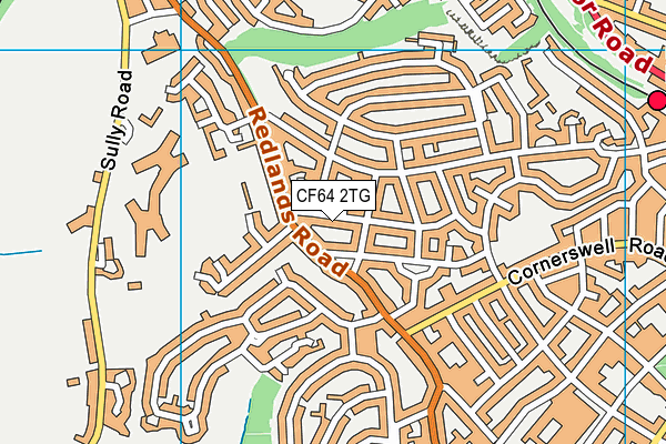 CF64 2TG map - OS VectorMap District (Ordnance Survey)