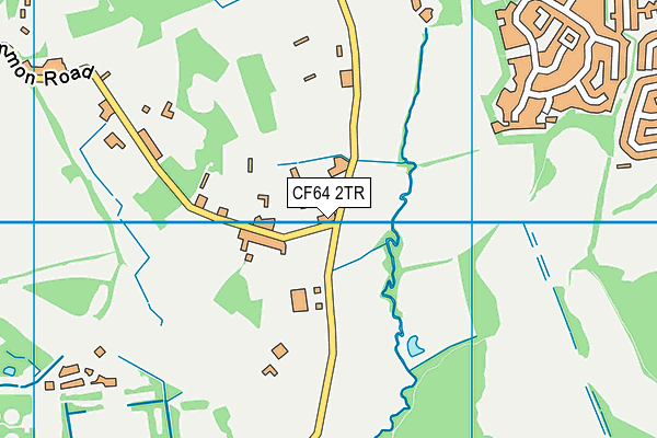 CF64 2TR map - OS VectorMap District (Ordnance Survey)