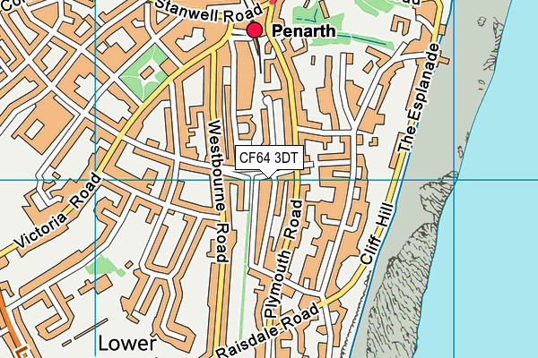 CF64 3DT map - OS VectorMap District (Ordnance Survey)